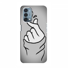 Чехол с принтом для OnePlus Nord N200 5G (DE211) (AlphaPrint - Знак сердечка) Серый фон - купить на Floy.com.ua