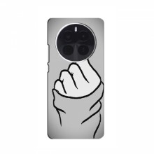 Чехол с принтом для RealMe GT5 Pro (AlphaPrint - Знак сердечка) Серый фон - купить на Floy.com.ua