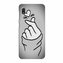 Чехол с принтом для Samsung Galaxy A10e (AlphaPrint - Знак сердечка) Серый фон - купить на Floy.com.ua