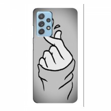 Чехол с принтом для Samsung Galaxy A23 (AlphaPrint - Знак сердечка) Серый фон - купить на Floy.com.ua