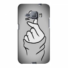 Чехол с принтом для Samsung J1 2016, J120, J120F (AlphaPrint - Знак сердечка) Серый фон - купить на Floy.com.ua