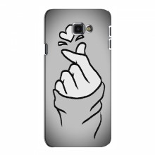 Чехол с принтом для Samsung J4+, J4 Plus (AlphaPrint - Знак сердечка) Серый фон - купить на Floy.com.ua