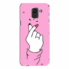 Чехол с принтом для Samsung J6 2018 (AlphaPrint - Знак сердечка) - купить на Floy.com.ua
