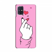 Чехол с принтом для Samsung Galaxy M51 (AlphaPrint - Знак сердечка) - купить на Floy.com.ua