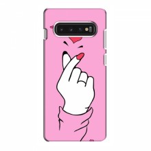 Чехол с принтом для Samsung S10 (AlphaPrint - Знак сердечка) - купить на Floy.com.ua