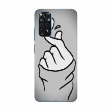 Чехол с принтом для Xiaomi 12T (AlphaPrint - Знак сердечка) Серый фон - купить на Floy.com.ua