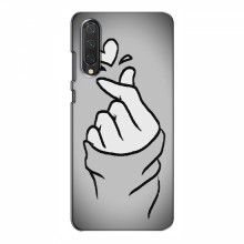 Чехол с принтом для Xiaomi Mi 9 Lite (AlphaPrint - Знак сердечка) Серый фон - купить на Floy.com.ua
