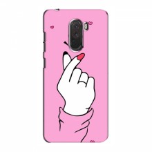 Чехол с принтом для Xiaomi Pocophone F1 (AlphaPrint - Знак сердечка) - купить на Floy.com.ua