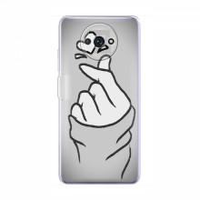 Чехол с принтом для Xiaomi Redmi A3 (AlphaPrint - Знак сердечка) Серый фон - купить на Floy.com.ua