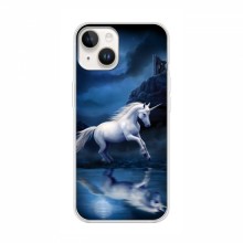 Чехол с принтом для iPhone 16 Ultra - (на черном) (AlphaPrint) Единорог в лесу - купить на Floy.com.ua