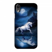 Чехол с принтом для iPhone Xr - (на черном) (AlphaPrint) Единорог в лесу - купить на Floy.com.ua
