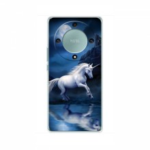 Чехол с принтом для Huawei Honor Magic 5 Lite 5G - (на черном) (AlphaPrint) Единорог в лесу - купить на Floy.com.ua