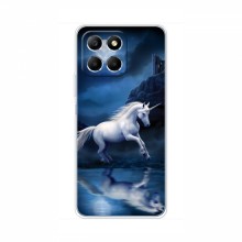 Чехол с принтом для Huawei Honor X6 - (на черном) (AlphaPrint) Единорог в лесу - купить на Floy.com.ua