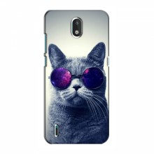 Чехол с принтом для Nokia 1.3 - (на черном) (AlphaPrint) Кот в очках - купить на Floy.com.ua