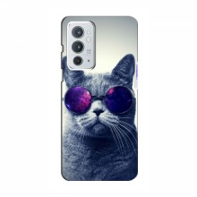 Чехол с принтом для OnePlus 9RT - (на черном) (AlphaPrint) Кот в очках - купить на Floy.com.ua