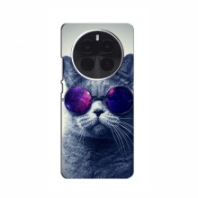 Чехол с принтом для RealMe GT5 Pro - (на черном) (AlphaPrint) Кот в очках - купить на Floy.com.ua