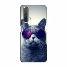 Чехол с принтом для RealMe X3 - (на черном) (AlphaPrint) Кот в очках - купить на Floy.com.ua