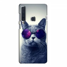 Чехол с принтом для Samsung A9 2018 - (на черном) (AlphaPrint) Кот в очках - купить на Floy.com.ua