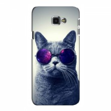 Чехол с принтом для Samsung J4+, J4 Plus - (на черном) (AlphaPrint) Кот в очках - купить на Floy.com.ua