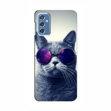 Чехол с принтом для Samsung Galaxy M52 - (на черном) (AlphaPrint) Кот в очках - купить на Floy.com.ua