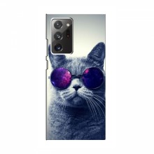 Чехол с принтом для Samsung Galaxy Note 20 Ultra - (на черном) (AlphaPrint) Кот в очках - купить на Floy.com.ua