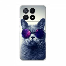 Чехол с принтом для Xiaomi POCO X6 Pro (5G) - (на черном) (AlphaPrint) Кот в очках - купить на Floy.com.ua