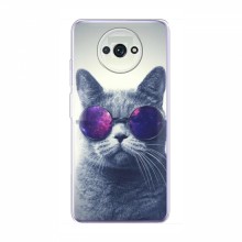 Чехол с принтом для Xiaomi Redmi A3 - (на черном) (AlphaPrint) Кот в очках - купить на Floy.com.ua