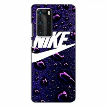 Чехол для Huawei P40 Pro - с принтом Найк (AlphaPrint) Nike-фиолетовый - купить на Floy.com.ua