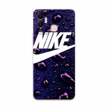 Чехол для Инфиникс Хот 12 Плей - с принтом Найк (AlphaPrint) Nike-фиолетовый - купить на Floy.com.ua