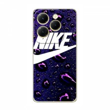 Чехол для Инфиникс ХОТ 40 - с принтом Найк (AlphaPrint) Nike-фиолетовый - купить на Floy.com.ua