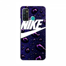 Чехол для Infinix Hot 9 / Hot 9 Pro - с принтом Найк (AlphaPrint) Nike-фиолетовый - купить на Floy.com.ua