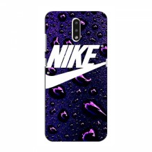 Чехол для Нокиа 2.3 - с принтом Найк (AlphaPrint) Nike-фиолетовый - купить на Floy.com.ua