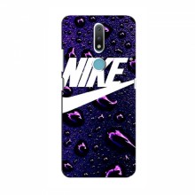 Чехол для Нокиа 2.4 - с принтом Найк (AlphaPrint) Nike-фиолетовый - купить на Floy.com.ua