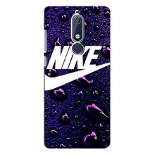 Чехол для Нокиа 5 2018, 5.1 - с принтом Найк (AlphaPrint) Nike-фиолетовый - купить на Floy.com.ua