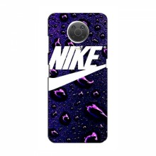 Чехол для Нокиа G10 - с принтом Найк (AlphaPrint) Nike-фиолетовый - купить на Floy.com.ua