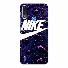 Чехол для Мото Е7 Пауер - с принтом Найк (AlphaPrint) Nike-фиолетовый - купить на Floy.com.ua
