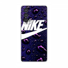 Чехол для Мото Ейдж 20 - с принтом Найк (AlphaPrint) Nike-фиолетовый - купить на Floy.com.ua