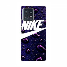 Чехол для Мото Ейдж 40 Про - с принтом Найк (AlphaPrint) Nike-фиолетовый - купить на Floy.com.ua