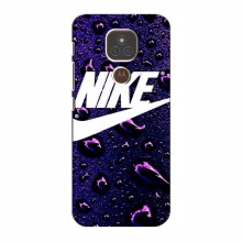 Чехол для Мото Е7 Плюс - с принтом Найк (AlphaPrint) Nike-фиолетовый - купить на Floy.com.ua