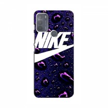 Чехол для Мото G50 - с принтом Найк (AlphaPrint) Nike-фиолетовый - купить на Floy.com.ua