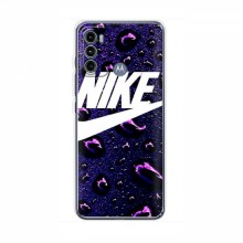 Чехол для Мото G60 - с принтом Найк (AlphaPrint) Nike-фиолетовый - купить на Floy.com.ua