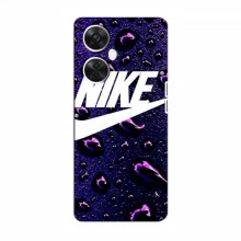 Чехол для ВанПлас Норд СЕ 3 Лайт - с принтом Найк (AlphaPrint) Nike-фиолетовый - купить на Floy.com.ua