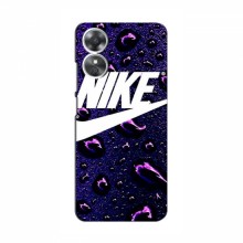Чехол для Оппо А17 - с принтом Найк (AlphaPrint) Nike-фиолетовый - купить на Floy.com.ua