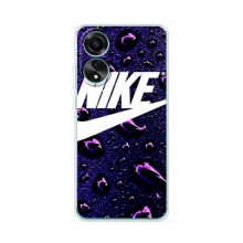 Чехол для Оппо А18 - с принтом Найк (AlphaPrint) Nike-фиолетовый - купить на Floy.com.ua