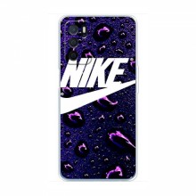 Чехол для Оппо А54с - с принтом Найк (AlphaPrint) Nike-фиолетовый - купить на Floy.com.ua