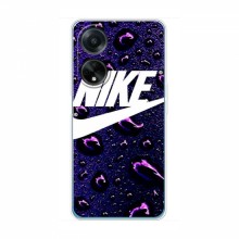 Чехол для Оппо А98 - с принтом Найк (AlphaPrint) Nike-фиолетовый - купить на Floy.com.ua