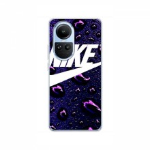 Чехол для Оппо Рено 10 Про - с принтом Найк (AlphaPrint) Nike-фиолетовый - купить на Floy.com.ua