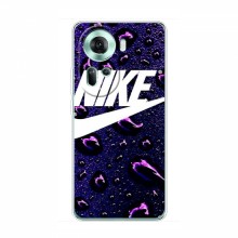 Чехол для Оппо Рено 11 5G - с принтом Найк (AlphaPrint) Nike-фиолетовый - купить на Floy.com.ua
