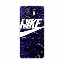Чехол для Оппо Рено 11 Про 5G - с принтом Найк (AlphaPrint) Nike-фиолетовый - купить на Floy.com.ua