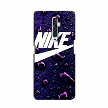 Чехол для Оппо Рено 2з - с принтом Найк (AlphaPrint) Nike-фиолетовый - купить на Floy.com.ua